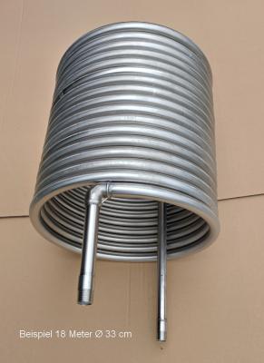 Edelstahlspirale Kühlspirale - Ø 33 cm - 24 Meter